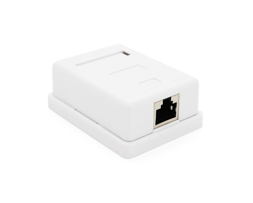 Розетка RITAR FTP 8P8C RJ45 1 порт Cat-5, накладна біла Q300