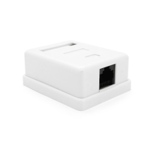 Розетка RITAR UTP 8P8C RJ45 1 порт Cat-6, накладна біла Q300