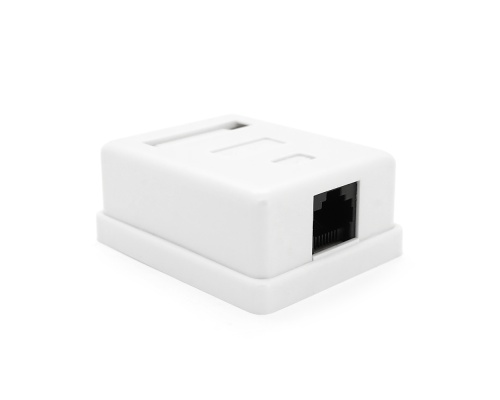 Розетка RITAR UTP 8P8C RJ45 1 порт Cat-6, накладна біла Q300