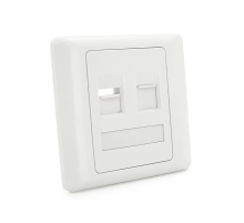 Рамка 86х86 під 2 модулі Keystone Jack RJ-45 кат.5E UTP, 2-port Q100