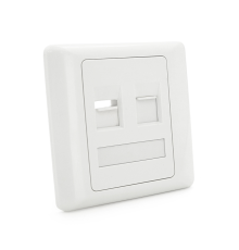 Рамка 86х86 під 2 модулі Keystone Jack RJ-45 кат.5E UTP, 2-port Q100