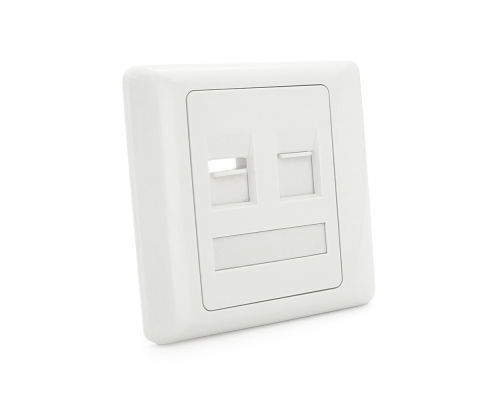Рамка 86х86 під 2 модулі Keystone Jack RJ-45 кат.5E UTP, 2-port Q100