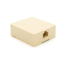 Розетка Ritar UTP 8P8C RJ45 1 порт Cat-3, бежева накладна на липучці