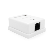 Розетка RITAR UTP 8P8C RJ45 1 порт Cat-5, накладна біла Q500
