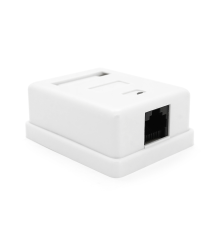 Розетка RITAR UTP 8P8C RJ45 1 порт Cat-5, накладна біла Q500