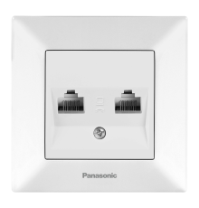 Розетка Panasonic Arkedia Slim комп'ютерна подвійна RJ45 CAT5e, білий