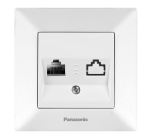 Розетка Panasonic Arkedia Slim комп'ютерна RJ45 CAT5e, біла Розетка Panasonic Arkedia Slim комп'ютерна RJ45 CAT5e, біла