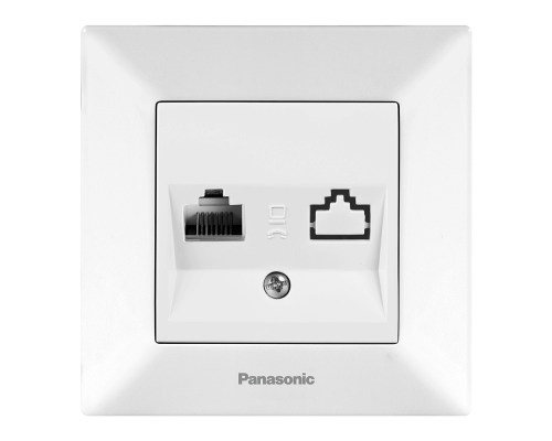 Розетка Panasonic Arkedia Slim комп'ютерна RJ45 CAT5e, біла