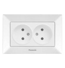 Розетка Panasonic Arkedia Slim подвійна, біла