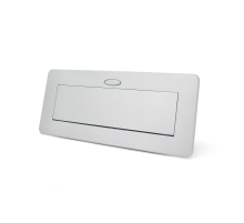 Розетка для підлоги висувна із заземленням J29L, дві розетки + 2 * USB + 2* RJ45, Input: AC 100-250V 16A, Silver