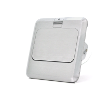 Розетка універсальна + 1 Shuko + 1RJ-45 висувна із заземленням J02L, Input: AC 100-250V 13A, Silver
