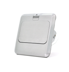 Розетка універсальна + 1 Shuko + 1RJ-45 висувна із заземленням J02L, Input: AC 100-250V 13A, Silver