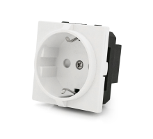 Розетка врізна з заземленням E-08, Input: AC 100-250V 16A, White