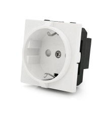Розетка врізна з заземленням E-08, Input: AC 100-250V 16A, White