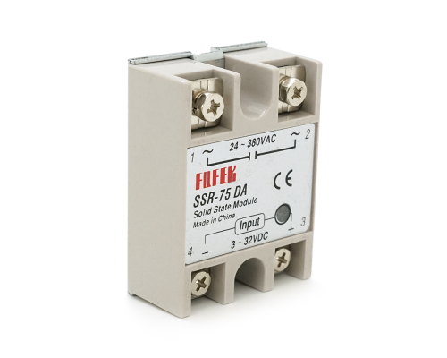 Твердотільні реле FQFER SSR-75DA 75А 24-380VAC Твердотільні реле FQFER SSR-75DA 75А 24-380VAC