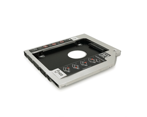 Адаптер підключення HDD 2.5 '' 9.5 mm в відсік приводу ноутбука SATA / mSATA (HDC-25), корпус aluminum+plastic, Blister, Q100
