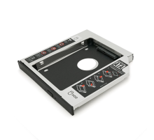 Адаптер підключення HDD 2.5'' 12.7 mm у відсік привода ноутбука SATA/mSATA (HDC-25), корпус aluminum, Blister, Q100