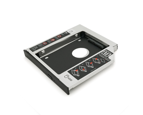 Адаптер підключення HDD 2.5'' 12.7 mm у відсік привода ноутбука SATA/mSATA (HDC-25), корпус aluminum, Blister, Q100 Адаптер підключення HDD 2.5'' 12.7 mm у відсік привода ноутбука SATA/mSATA (HDC-25), корпус aluminum, Blister, Q100