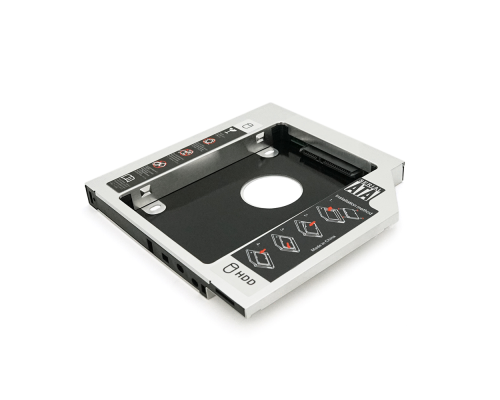 Адаптер підключення HDD 2.5 '' 12.7 mm в відсік приводу ноутбука SATA / mSATA (HDC-25), корпус aluminum+plastic, Blister, Q100