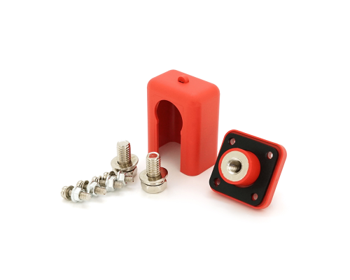 Корпусна прохідна клема 150A-C, М8-М8, 150A, 600V, ≤0,6 мОм, мідь, IP54, Red