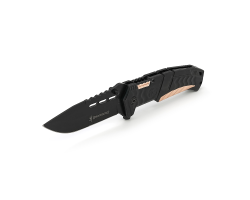 Ніж складний Browning-117, алюміній + сталь, довжина 215 мм, 200 гр, Black