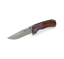 Ніж складний Browning-DA142, ручка сталь + дерево з малюнком, довжина 228 мм, 247 гр, Box Ніж складний Browning-DA142, ручка сталь + дерево з малюнком, довжина 228 мм, 247 гр, Box