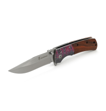 Ніж складний Browning-DA142, ручка сталь + дерево з малюнком, довжина 228 мм, 247 гр, Box