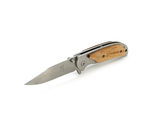 Ніж складний Browning-338S, ручка дерево, довжина 160 мм, 108 гр, Steel color Ніж складний Browning-338S, ручка дерево, довжина 160 мм, 108 гр, Steel color