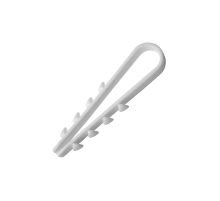 Затискач ялинка 10 mm для круглий каб (100 шт) НЕЙЛОН, білі