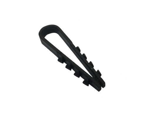 Затискач ялинка 8 mm для кругл. каб (100 шт) НЕЙЛОН, чорні