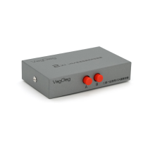 VGA спліттер Veggieg V-F201 – перемикач моніторів на 2 входи, Silver