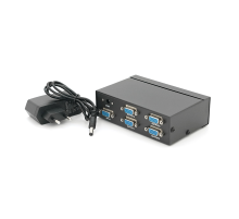 Активний спліттер VGA сигналу KV-FJ2504S 150MHz 4 Port, DC5V/2A