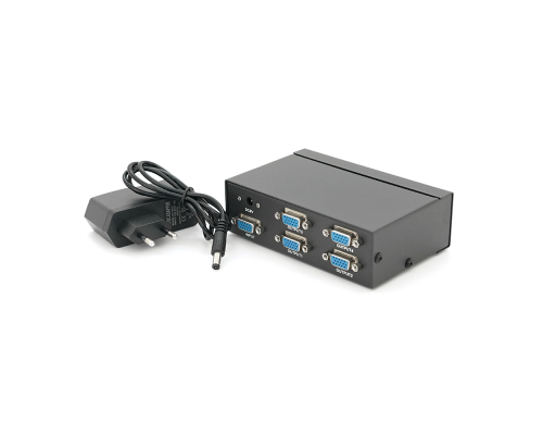 Активний спліттер VGA сигналу KV-FJ2504S 150MHz 4 Port, DC5V/2A
