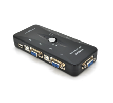 4-портовий KVM свіч, VEGGIEG K401, перемикач USB, Grey, Blister-Box