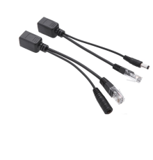 POE інжектор пасивний (пара) 802.3at (30Вт) з портами Ethernet 10/100Mbps, black, OEM Q50