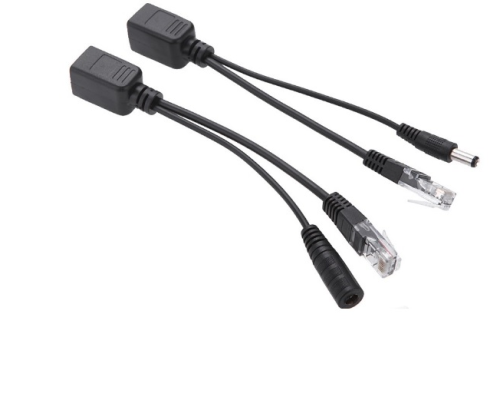 POE інжектор пасивний (пара) 802.3at (30Вт) з портами Ethernet 10/100Mbps, black, OEM Q50