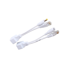 POE інжектор пасивний (пара) 802.3at (30Вт) з портами Ethernet 10/100Mbps, white, OEM Q50