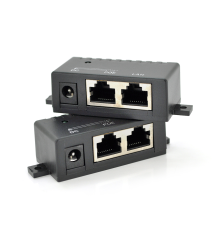 POE інжектор IEEE 802.3af PoE з портом Ethernet 10/100/1000 Мбіт / с