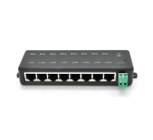 8-портовий POE-інжектор живлення, з 8xRJ45 портами Ethernet 10 / 100Мбит / с, IEEE802.3af / at, 12-48V, PIN45+/78-
