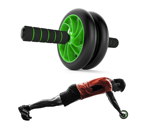 Гімнастичне спортивне фітнес-колесо Double wheel Abs health abdomen round ⁇ Тренажер-ролик для м'язів Гімнастичне спортивне фітнес-колесо Double wheel Abs health abdomen round ⁇ Тренажер-ролик для м'язів