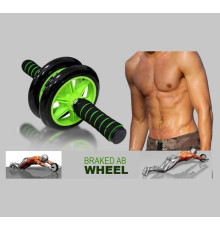 Гімнастичне спортивне фітнес-колесо Double wheel Abs health abdomen round ⁇ Тренажер-ролик для м'язів