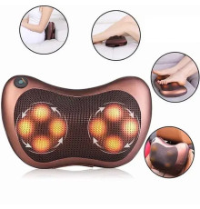 Роликова масажна подушка для спини та шиї Massage pillow | масажна подушка | масажер із підігрівом