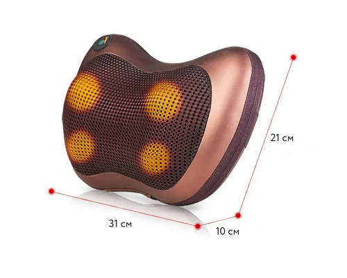 Роликова масажна подушка для спини та шиї Massage pillow | масажна подушка | масажер із підігрівом Роликова масажна подушка для спини та шиї Massage pillow | масажна подушка | масажер із підігрівом