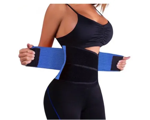 Пояс для схуднення на липучці Hot Shapers Belt Power стягувальний Чорно-синій Пояс для схуднення на липучці Hot Shapers Belt Power стягувальний Чорно-синій