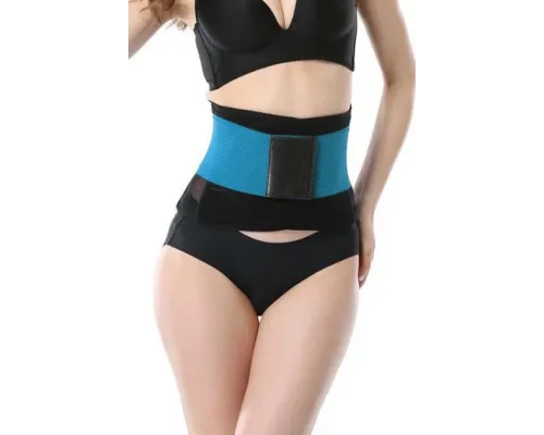 Пояс для схуднення на липучці Hot Shapers Belt Power стягувальний Чорно-синій Пояс для схуднення на липучці Hot Shapers Belt Power стягувальний Чорно-синій