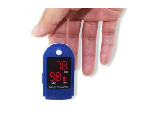 Пульсоксиметр Fingertip LK88 Pulse Oximeter Біло-синій
