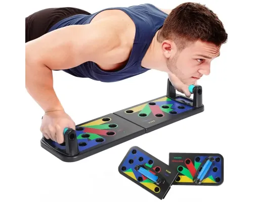 Дошка для віджимань 14 в 1 Foldable push up board, упори для віджимань, складана дошка для віджимань Дошка для віджимань 14 в 1 Foldable push up board, упори для віджимань, складана дошка для віджимань