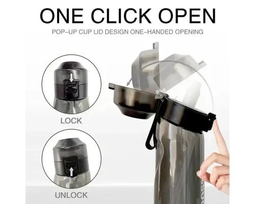 Бутылка ароматическая спортивная для воды Air Up Bottle 650 мл + 2 капсулы Черный Бутылка ароматическая спортивная для воды Air Up Bottle 650 мл + 2 капсулы Черный
