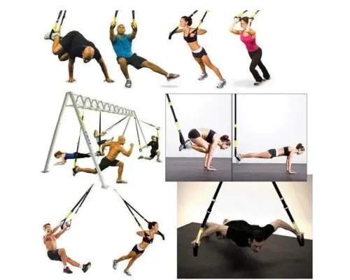 Тренувальні підвісні петлі TRX функціональні ремені для вправ і кросфіту GS-2085 Тренувальні підвісні петлі TRX функціональні ремені для вправ і кросфіту GS-2085