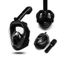 Маска для підводного плавання дайвінгу Tribord Easybreath Black Водолазна маска кріпленням для камери
